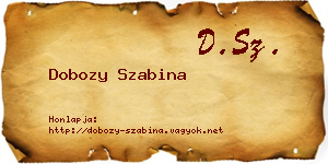 Dobozy Szabina névjegykártya